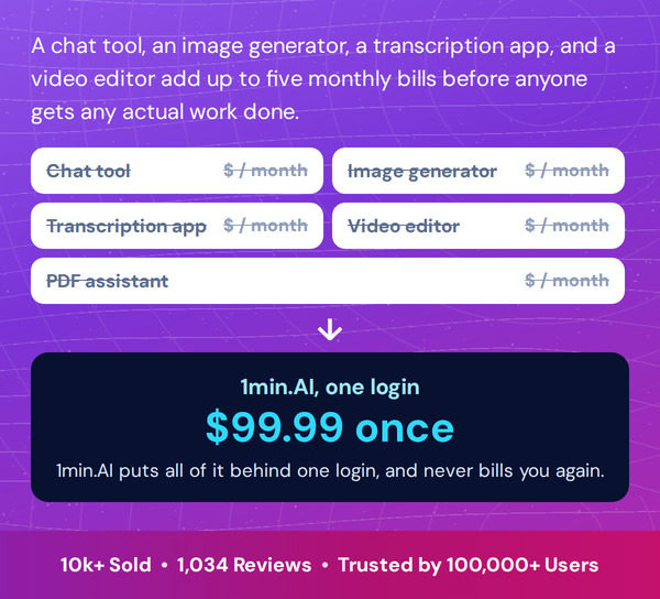 1minAI Pro Plan Lifetime Subscription