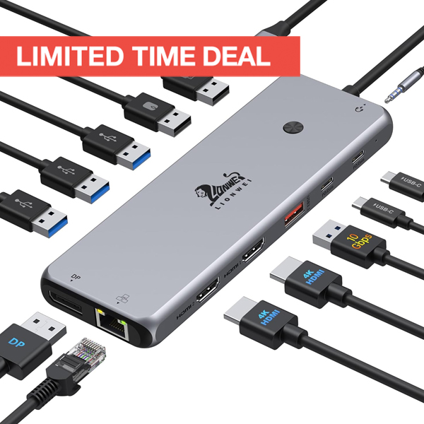 13-in-1 USB-C Dual Monitor Docking Station