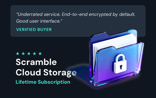 Scramble Cloud Storage Lifetime Subscription (20TB)