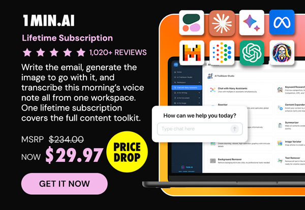 1minAI: Lifetime Subscription