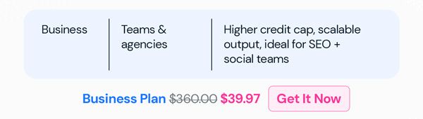 1minAI: Lifetime Subscription (Business Plan)