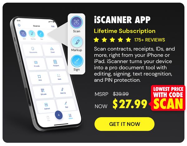 iScanner App: Lifetime Subscription