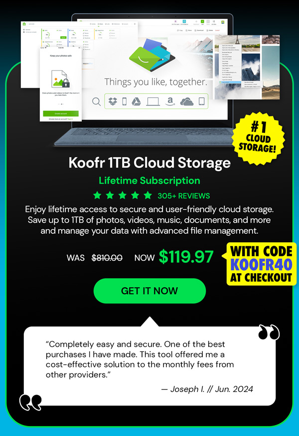 Koofr Cloud Storage: Lifetime Subscription (1TB)