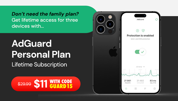 AdGuard Personal Plan: Lifetime Subscription