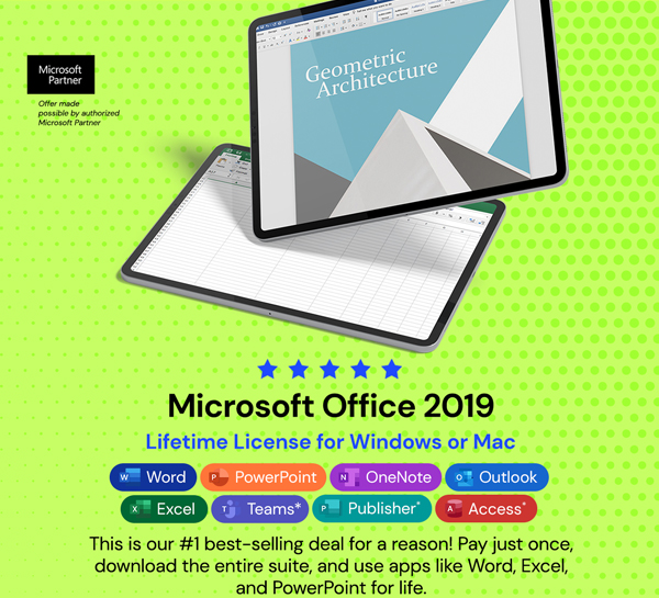 Microsoft Office 2019 for Windows or Mac | Lifetime License