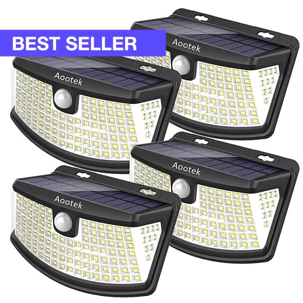 4-Pack Solar Motion Sensor Lights