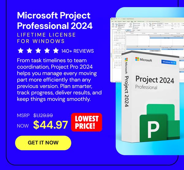 Microsoft Project Professional 2024: Lifetime License for Windows