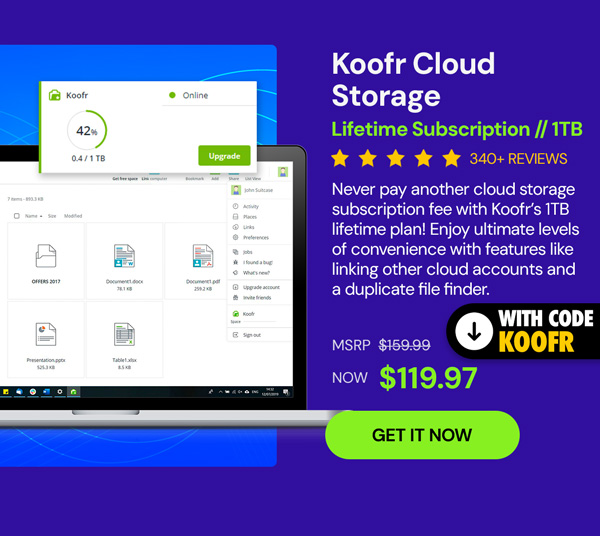 Koofr Cloud Storage: Lifetime Subscription (1TB)
