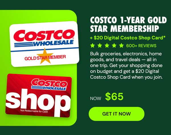 Costco 1-Year Gold Star Membership + $20 Digital Costco Shop Card