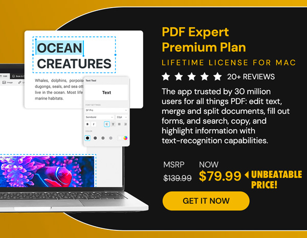 PDF Expert Premium Plan: Lifetime Subscription (Mac)
