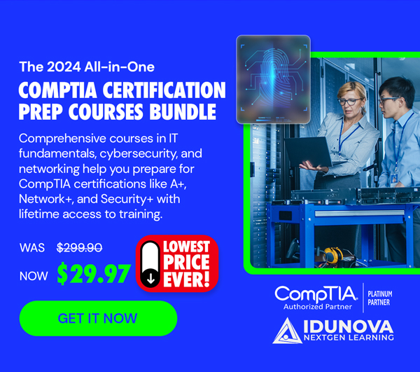 The 2024 All-in-One CompTIA Certification Prep Courses Bundle