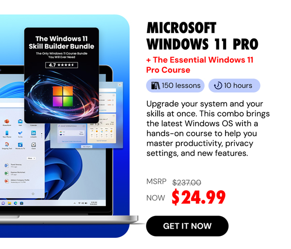 Microsoft Windows 11 Pro + The Essential Windows 11 Pro Course