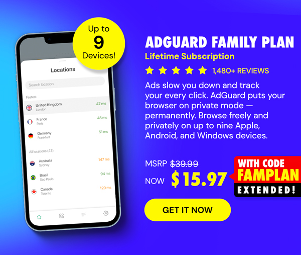 AdGuard Family Plan: Lifetime Subscription