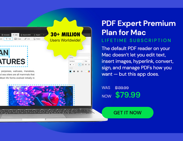 PDF Expert Premium Plan: Lifetime Subscription (Mac)