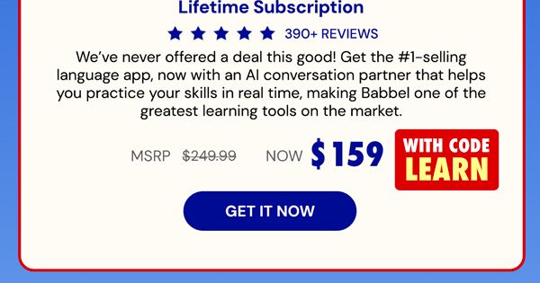 Babbel Language Learning: Lifetime Subscription (All Languages)