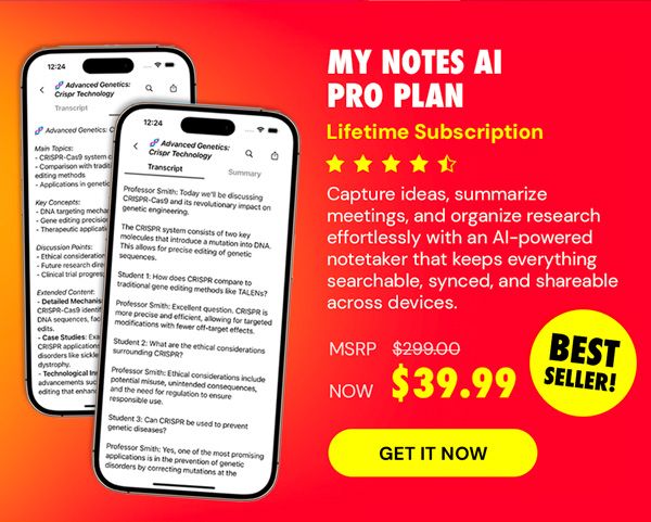 My Notes AI Pro Plan: Lifetime Subscription
