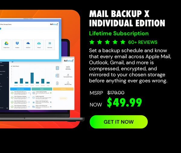 Mail Backup X Individual Edition: Lifetime Subscription