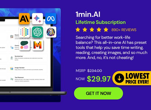 1minAI: Lifetime Subscription
