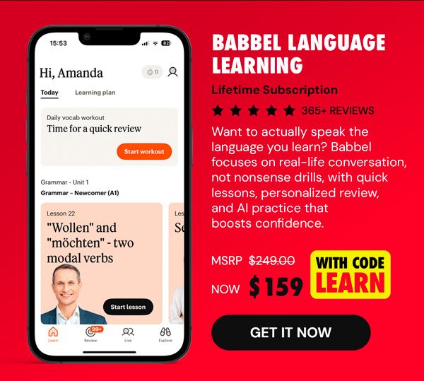 Babbel Language Learning: Lifetime Subscription (All Languages)