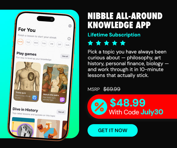 Nibble All-Around Knowledge App: Lifetime Subscription