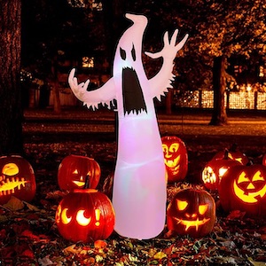 Lighted White Ghost Inflatable (5.4 ft.)