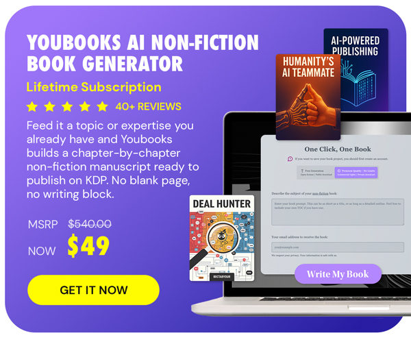 Youbooks AI Non-Fiction Book Generator: (Fan Plan) Lifetime Subscriptions