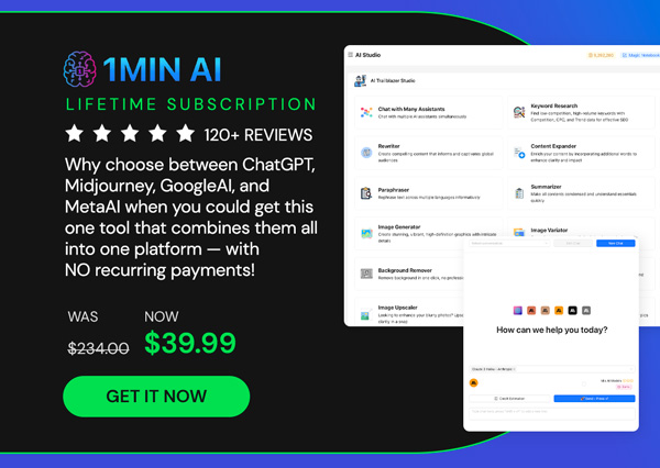 1minAI: Lifetime Subscription