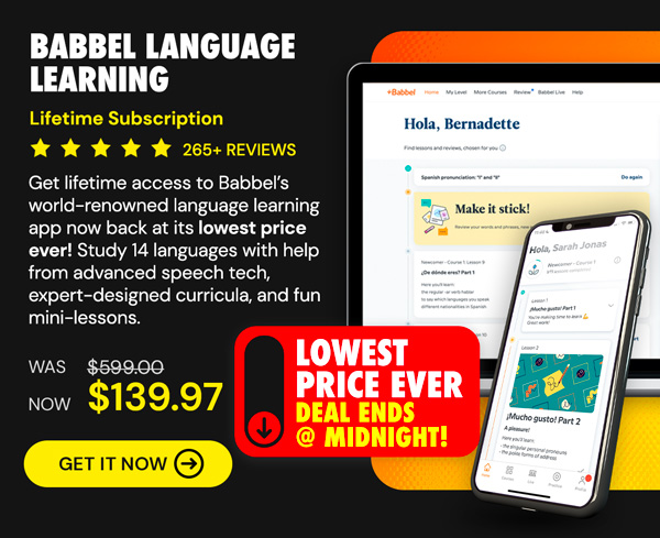 Babbel Language Learning: Lifetime Subscription (All Languages)