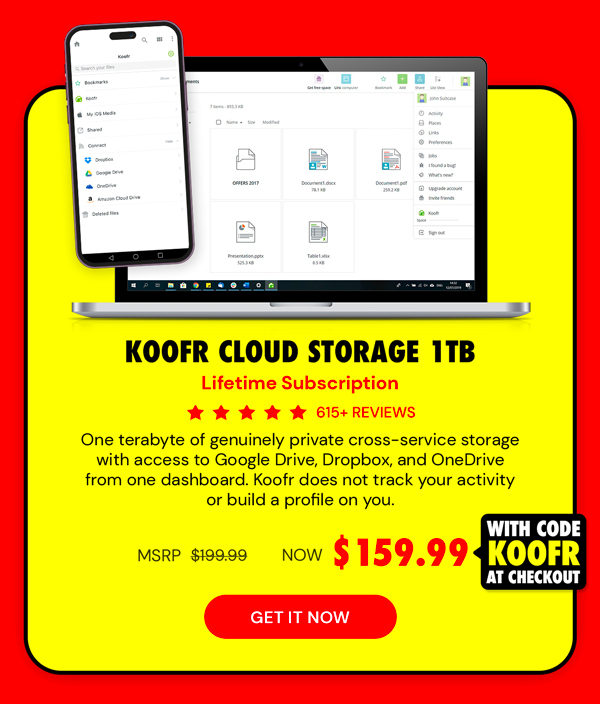Koofr Cloud Storage: Lifetime Subscription (1TB)