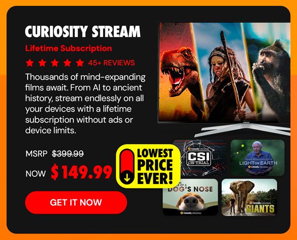 Curiosity Stream Standard Plan: Lifetime Subscription