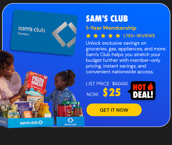 Sam's Club 1-Year Membership with Auto-Renew!