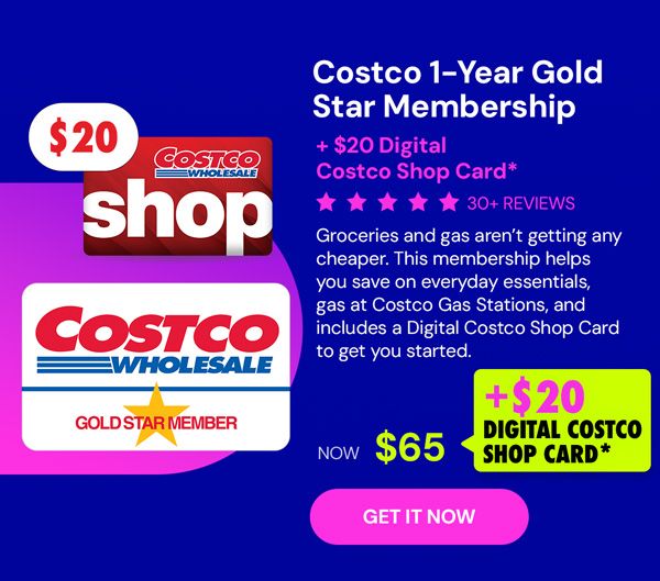 Costco 1-Year Gold Star Membership + $20 Digital Costco Shop Card