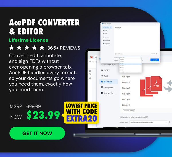 AcePDF Converter & Editor: Lifetime License