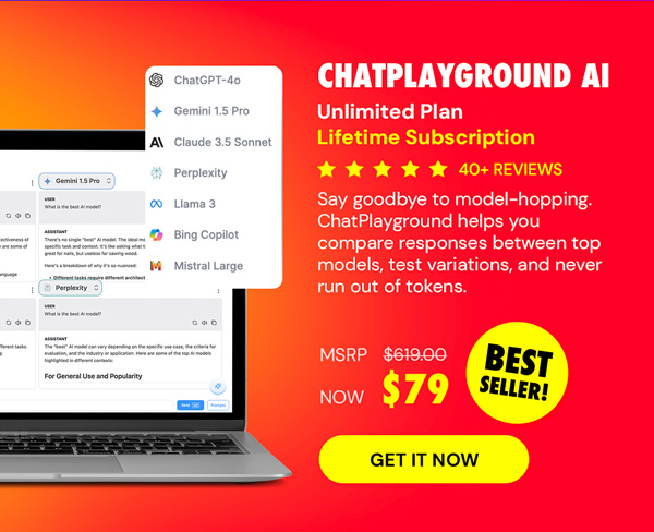 ChatPlayground AI: Lifetime Subscription (Unlimited Plan)