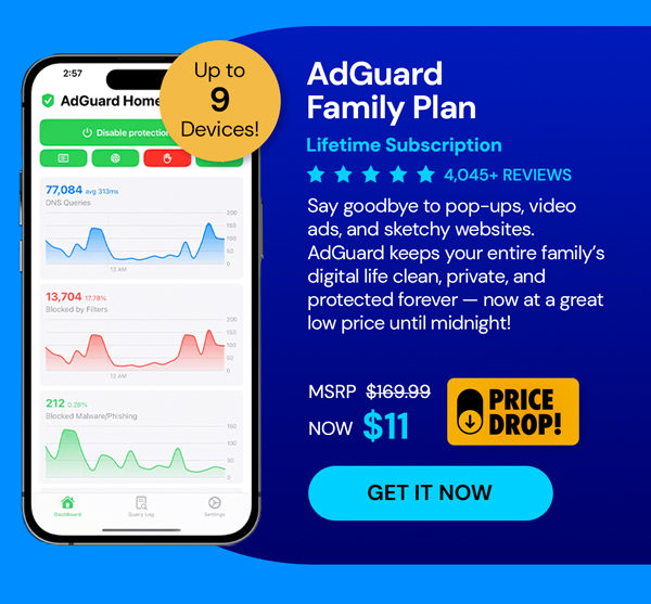AdGuard Family Plan: Lifetime Subscription
