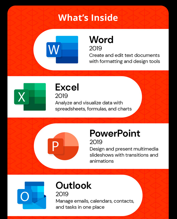 Microsoft Office 2019 for Windows or Mac | Lifetime License