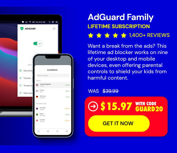 AdGuard Family Plan: Lifetime Subscription