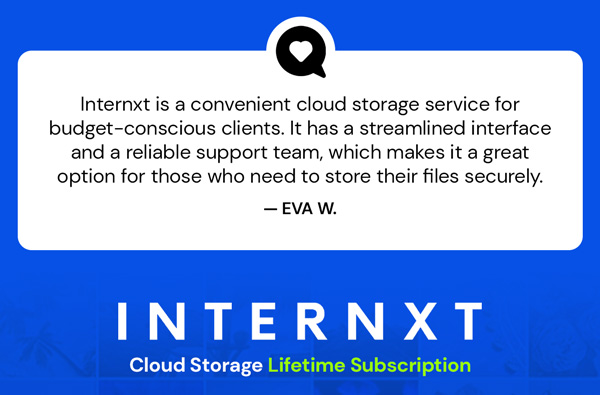 Internxt Cloud Storage Lifetime Subscription: 10TB Plan