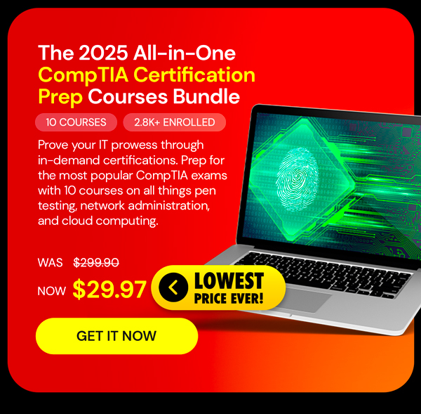 The 2025 All-in-One CompTIA Certification Prep Courses Bundle