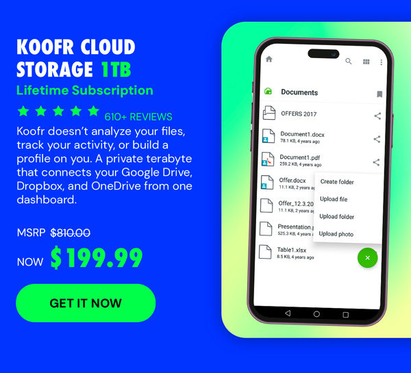 Koofr Cloud Storage: Lifetime Subscription (1TB)