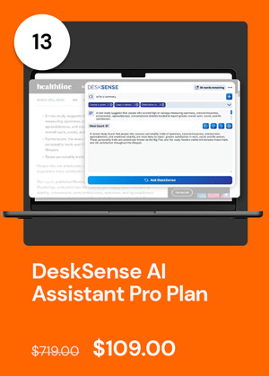 DeskSense AI Assistant - Pro Plan: Lifetime Subscription NOW $109 (was $139)