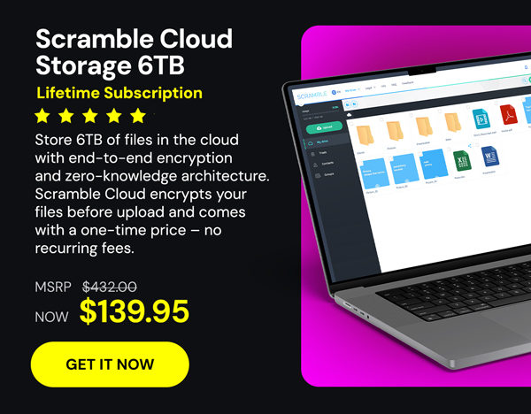 Scramble Cloud Storage Lifetime Subscription (6TB)