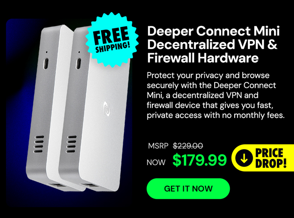 Deeper Connect Mini Decentralized VPN & Firewall Hardware