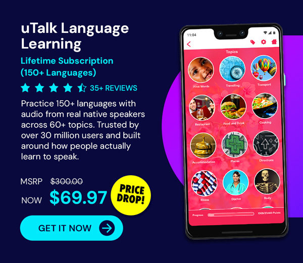 uTalk Language Learning: Lifetime Subscription (150+ Languages)