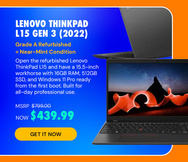 Lenovo ThinkPad L15 Gen 3 (2022) 15.5