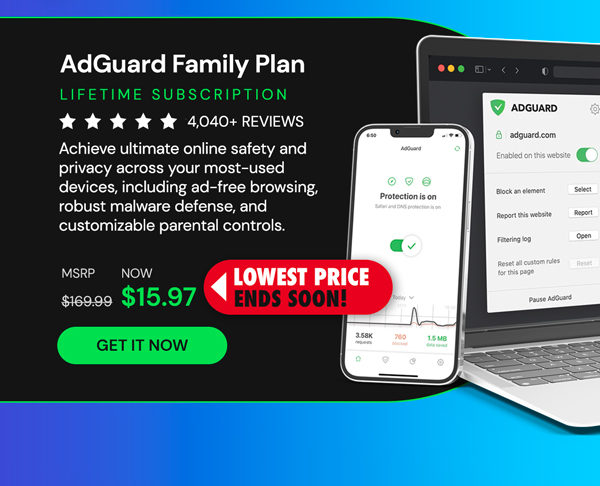 AdGuard Family Plan: Lifetime Subscription