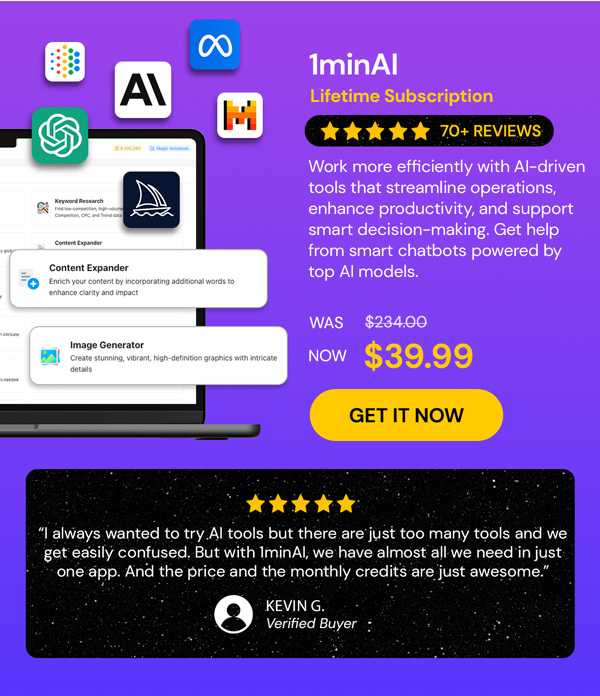 1minAI: Lifetime Subscription