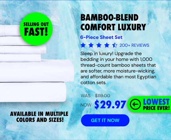 6-Piece Bamboo-Blend Comfort Luxury Sheet Set