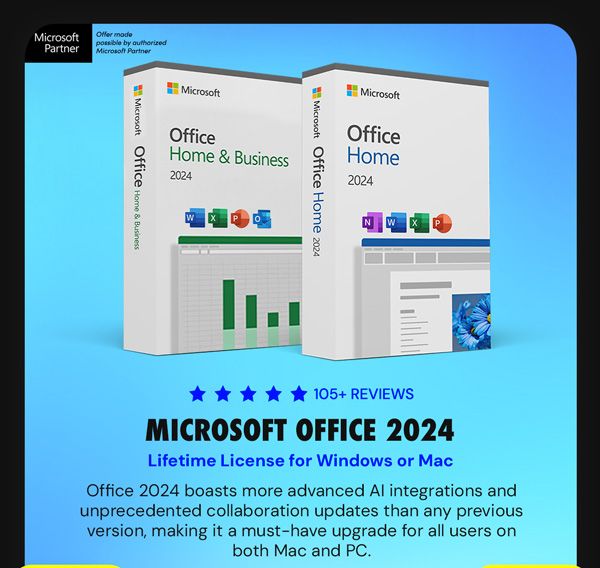 Microsoft Office 2024 Home or Home & Business for Mac or PC: One-Time Purchase
