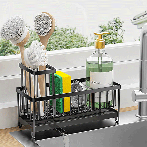 Cisily Kitchen Sink Sponge Brush Holder